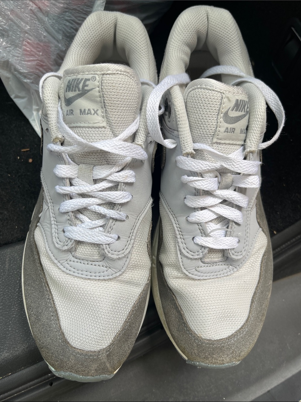 Nike Air Max Gray and White Retro Sneakers